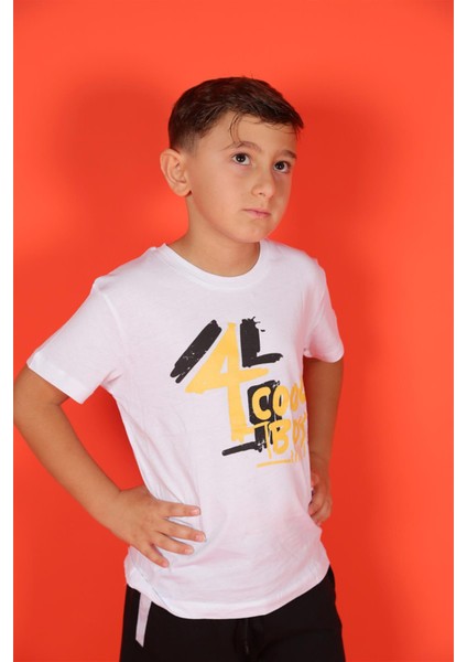 03-08 Yaş Erkek Çocuk Sarı-Beyaz Şortlu Takım fiyatları