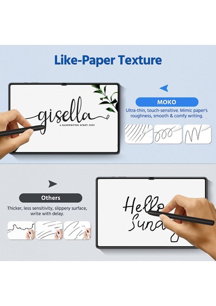 Samsung Galaxy Tab S9 Ultra Paperlike Çizim ve Yazı Için Kağıt Ekran Koruyucu modelleri