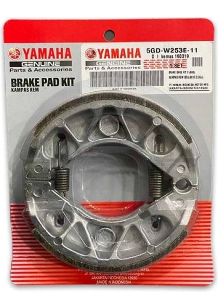 Yamaha Neos 50 Arka Fren Organik 1 Takım Balata Orjinal