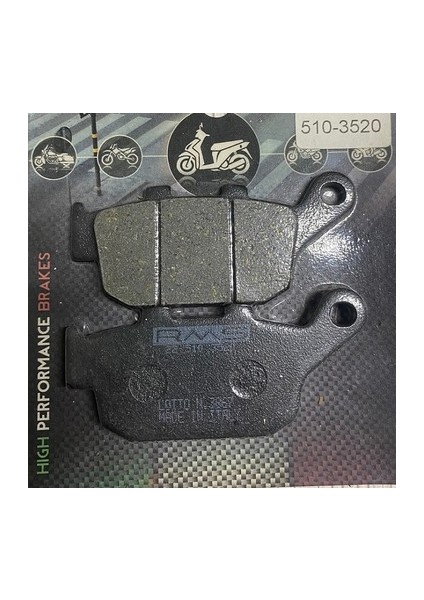 Cbr 500 Arka Fren Organik 1 Takım Balata Rms