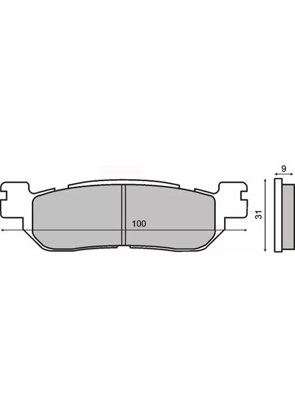 Yzf R6 1999-2002 Arka Fren Organik 1 Takım Balata Rms