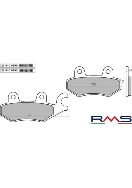 Kawasakı Ex 250 R Ön Fren Organik 1 Takım Balata Rms