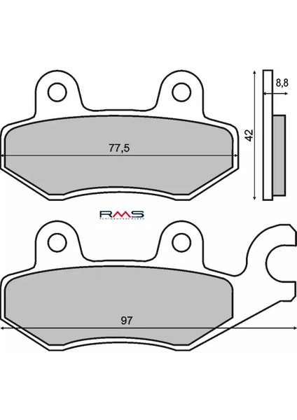 Kawasakı Z 250 Sl Arka Fren Organik 1 Takım Balata Rms