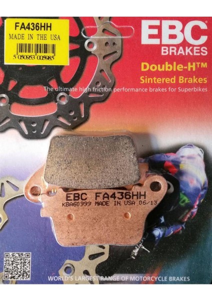 Kawasakı Zx-6 R 2013 ve Sonrası Arka Fren Organik 1 Takım Balata Ebc Sinter Metal