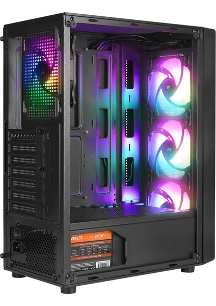 Mıdıon Mesh Peak 350W 4*120MM Rainbow Fanlı Temperli Camlı Mid-T Gaming Oyuncu Kasası