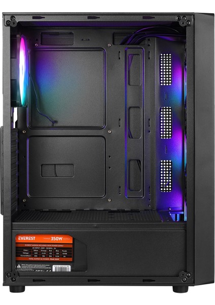 Mıdıon Mesh Peak 350W 4*120MM Rainbow Fanlı Temperli Camlı Mid-T Gaming Oyuncu Kasası