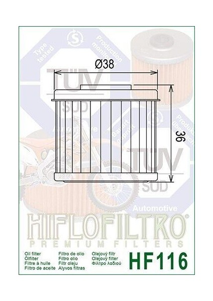 Hiflo HF116 2004-2023 Honda Crf 450 R Uyumlu Yağ Filtresi fiyatları