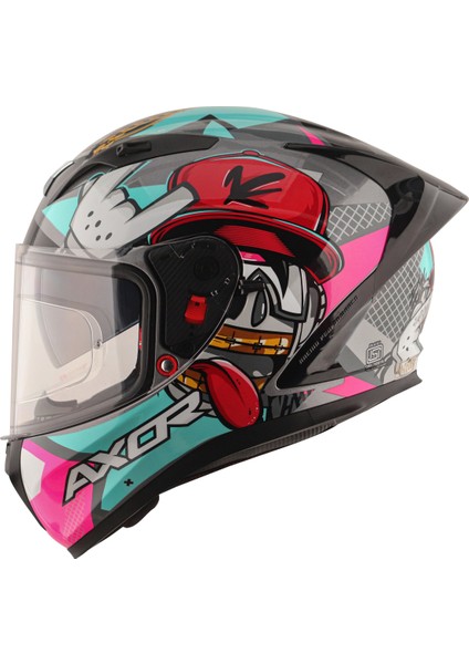 Street Hiphop Kask Black Pink - Pinlock Dahil