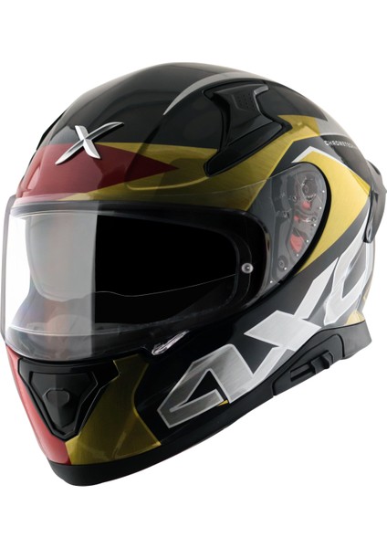 Apex Chrometech Kask Red Gold
