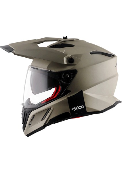 X-Cross Dual Vizör Kask Nickel Red - Pinlock Dahil