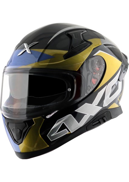 Apex Chrometech Kask Blue Gold