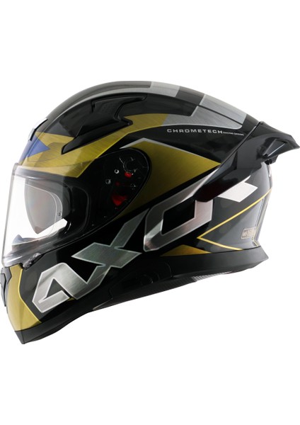 Apex Chrometech Kask Blue Gold