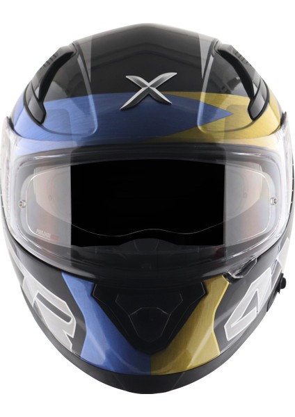 Apex Chrometech Kask Blue Gold