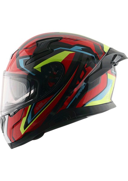 Apex Road Trip Kask Red Blue Gloss