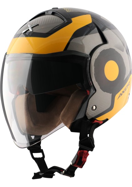 Striker Kask Ultron Black Yellow Gloss