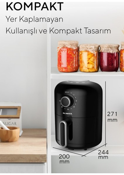 Fastfryer 2 Litre ( Yağsız Fritöz Airfryer ) Haf-05