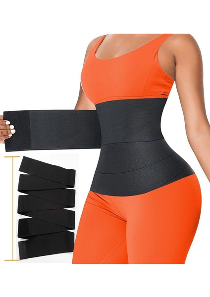 Waist Trainer Bel Inceltici Sıkılaştırıcı 4 mt Kum Saati Bel Korsesi - Unisex - Siyah