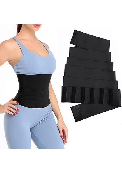 Waist Trainer Bel Inceltici Sıkılaştırıcı 4 mt Kum Saati Bel Korsesi - Unisex - Siyah indirimleri