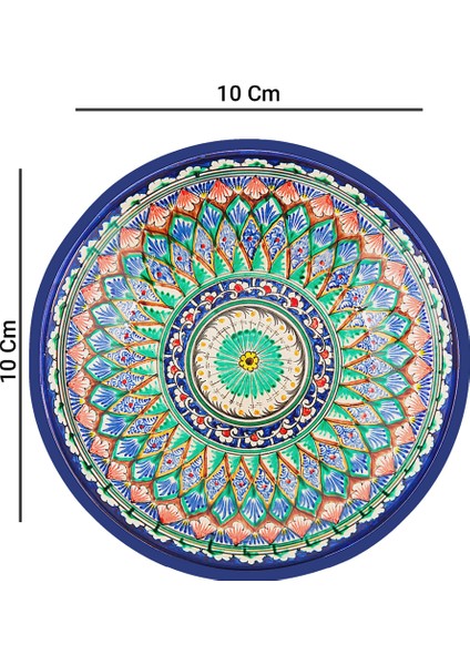 Valerine Life Özbek Papatya Desenli Yıkanabilir Kaydırmaz Çay Fincan Bardak Altlığı 10X10CM 6 Adet