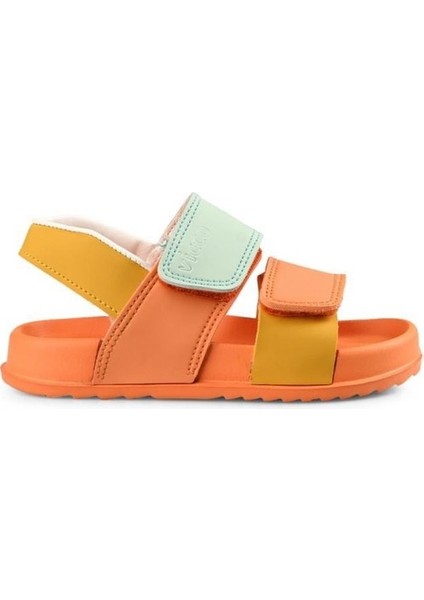 Krixi Phlon Hafif Taban Cırtlı Çocuk Sandalet Turuncu Yeşil fırsatları