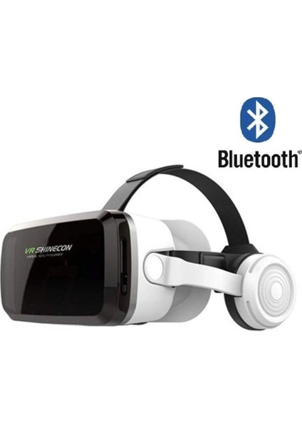 VR SHINECON G04BS Kulaklıklı Uyumlu Kablosuz Bluetooh Versiyon 3D Vr Gözlükleri 4.5-6.7 Inch