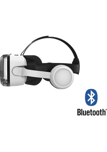 VR SHINECON G04BS Kulaklıklı Uyumlu Kablosuz Bluetooh Versiyon 3D Vr Gözlükleri 4.5-6.7 Inch