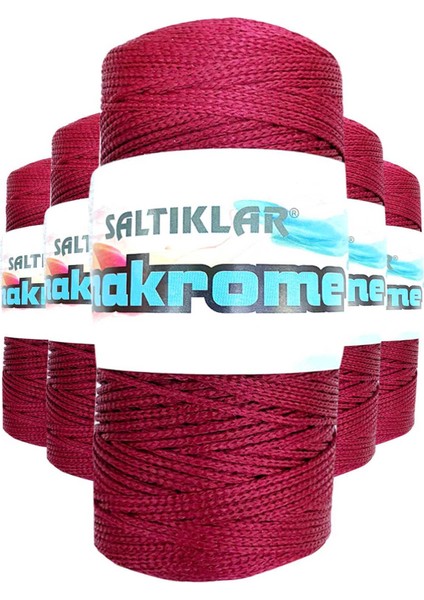 5 Adet Polyester Makrome Ipi 1560 Bordo 100 gr