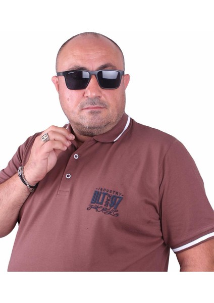 Mocgrande Büyük Beden Polo Yaka Tişört Ninety Seven 23417 Taba fiyatları