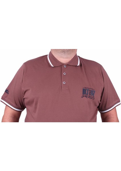 Mocgrande Büyük Beden Polo Yaka Tişört Ninety Seven 23417 Taba indirimleri