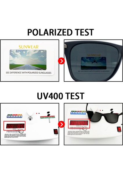 Moda Tasarımı Klasik Polarize Güneş Gözlüğü Erkekler Kadınlar Sürüş Kare Çerçeve Güneş Gözlükleri Erkek UV400 (Yurt Dışından)