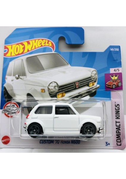 Hot Wheels Custom 70 Honda N600 White 1:64 Ölçek Hot Wheels Marka 4/5