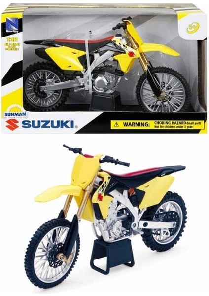 Suzuki RM-Z450 2014 Model Motorsiklet Sarı 1/12 Ölçek