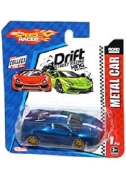 Speed Racer Tekli Metal Araba - Mavi