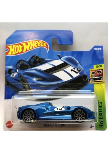 Yeni - New Mclaren Elva Blue Mini Araba 1:64 Ölçek Hot Wheels Marka 3/10