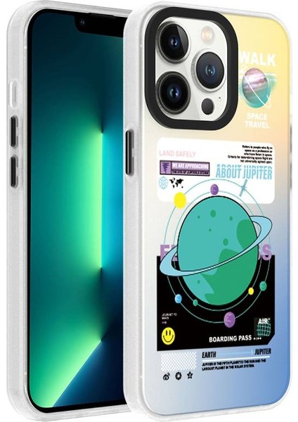 Apple iPhone 13 Pro Uyumlu Kılıf Gezegen Temalı Telefon Kılıfı Kapak