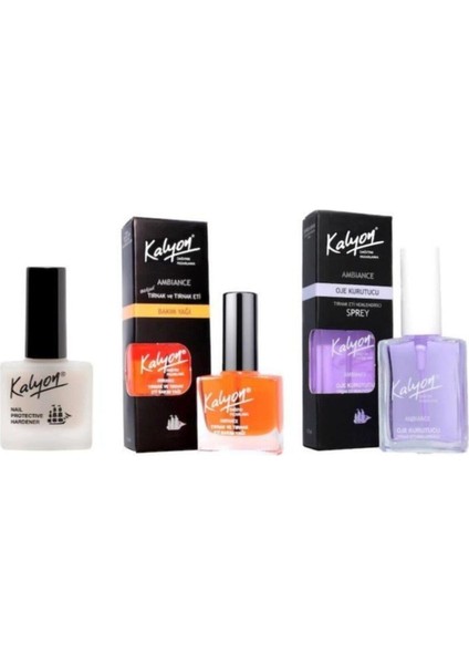 Tırnak Tırnak Bakım Yağı Oje Kurutucu Sprey 17ML 3'lü Set