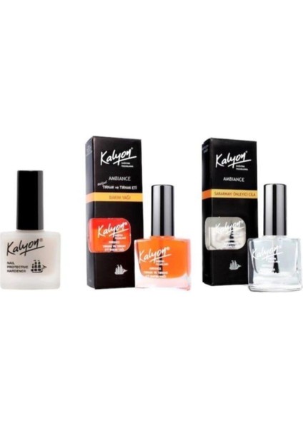 Tırnak Tırnak Bakım Yağı Sararmayı Önleyici Cila 3'lü Set Hrn