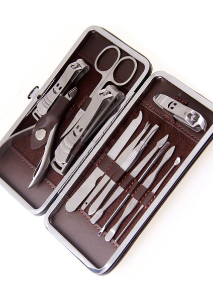 Manikür Pedikür Seti 12 Parça Çantalı Çelik Tırnak Bakım Seti fiyatları