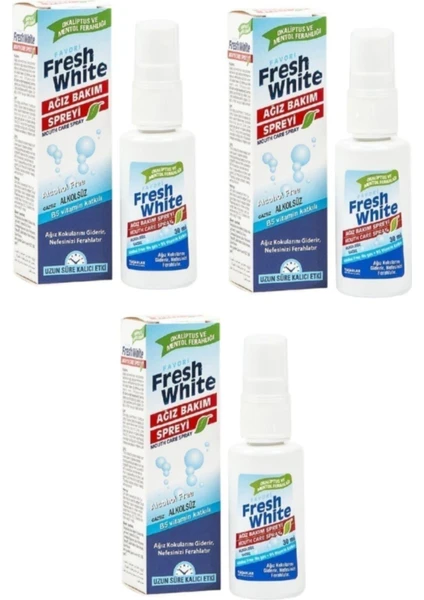 Fresh White Freh   Ağız Kokusu Giderici Önleyici Sprey 3 Adet