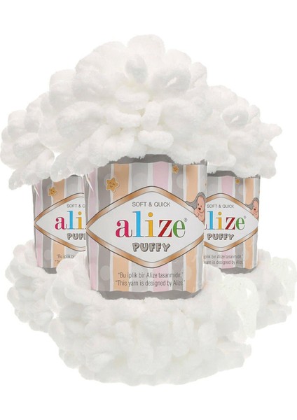 Puffy 55 - Beyaz 5 Adet Alize Puffy 55 Beyaz 769851343242