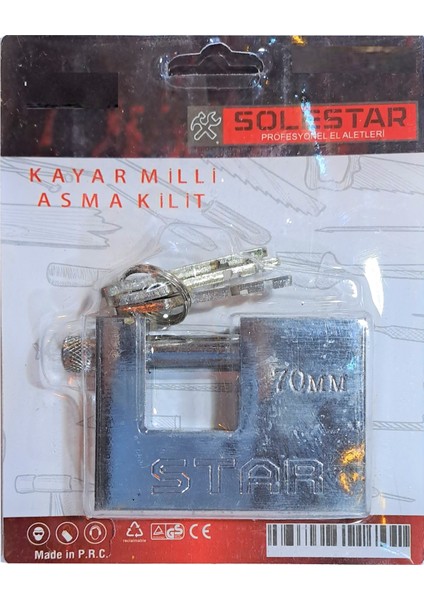 Kayar Milli Asma Kilit 90 mm STR-1667