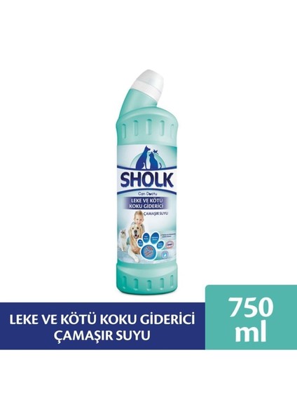 Evcil Hayvan Leke ve Koku Giderici Oksijenli Çamaşır Suyu 750 ml