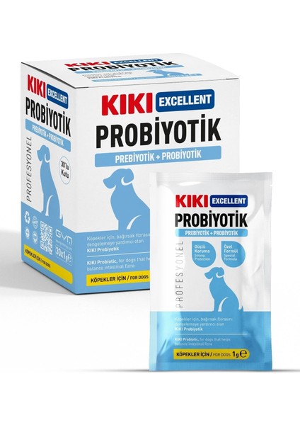 Kıkı Excellent Köpek Probiyotik Prebiyotik Saşe 1 Gr. 30 Adet (Kutu) KD111B30