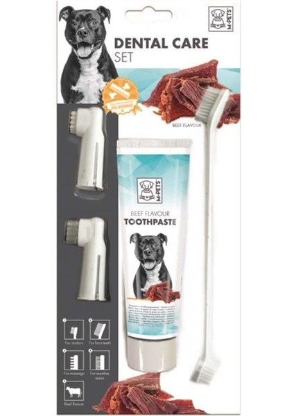 Köpekler Için Biftekli Diş Macunu+Fırça Seti