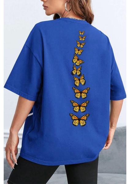Only Trendwear Unisex Sırt Kral Kelebek Baskılı T-Shirt fiyatları