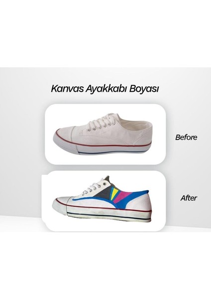 Kanvas - Bez / Kumaş Ayakkabı Boyası 100 Ml - Siyah / Beyaz 769383203402