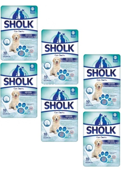 Hipoalerjenik Köpek Çiş Eğitim Pedi 60X90 cm 10 Lu (6 Adet)