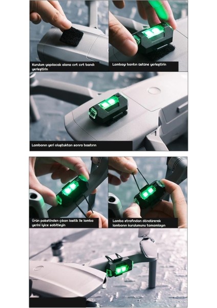 7 Renk Çarpışma Önleyici Bisiklet Uyarı Ikaz Ledi Drone Çakar LED