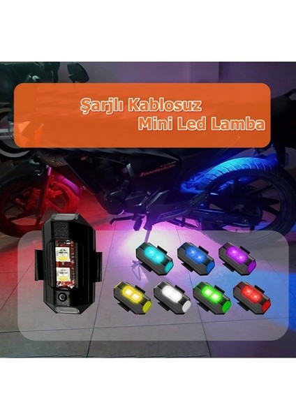 Motor Drone Uçak Kanadı LED Şarjlı Kablosuz Mini LED Çakarlı Lamba modelleri