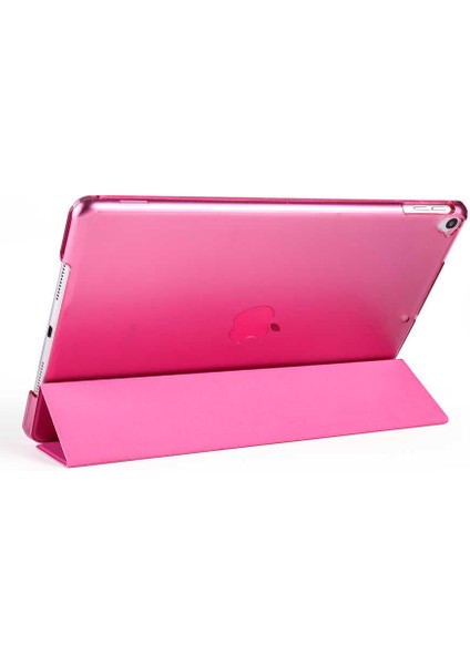 Apple iPad 10.2 (8.nesil) Tablet Kılıf Smart Cover Katlanabilir Standlı Tablet Akıllı Kapak Kırmızı